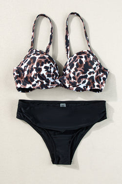 Bikini Leopard Set con busto retorcido