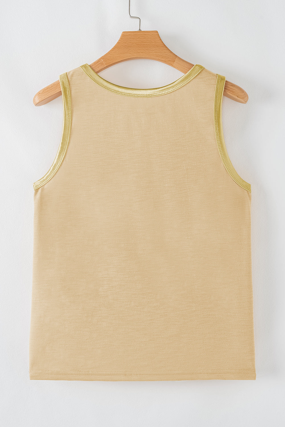 Glamor tank top with shiny metal edge *