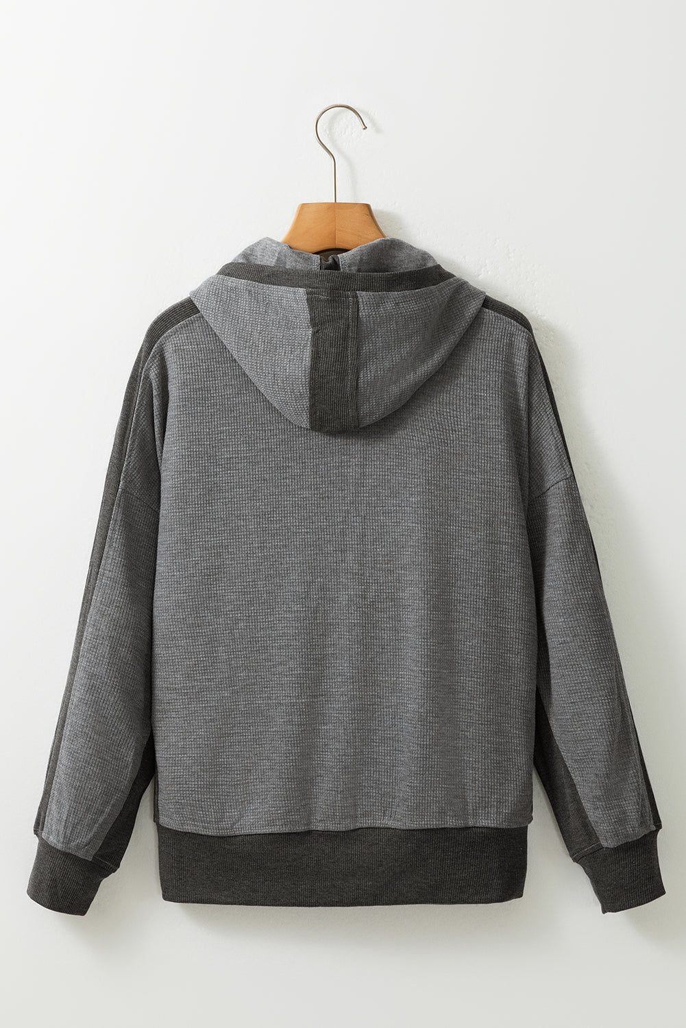 Chaqueta con capucha con cremallera completa de goma térmica gris