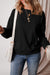 Black Terry Drop Shoulder Sweatshirt with Solid Fleece Lining