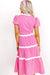 Vestido fluido de longitud media con mangas cortas y hinchazones y caramelo Ric Rac Border