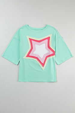 T-shirt oversize à manches mi-longues *