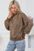 Brown Crew Neck Drop Shoulder Sweatshirt