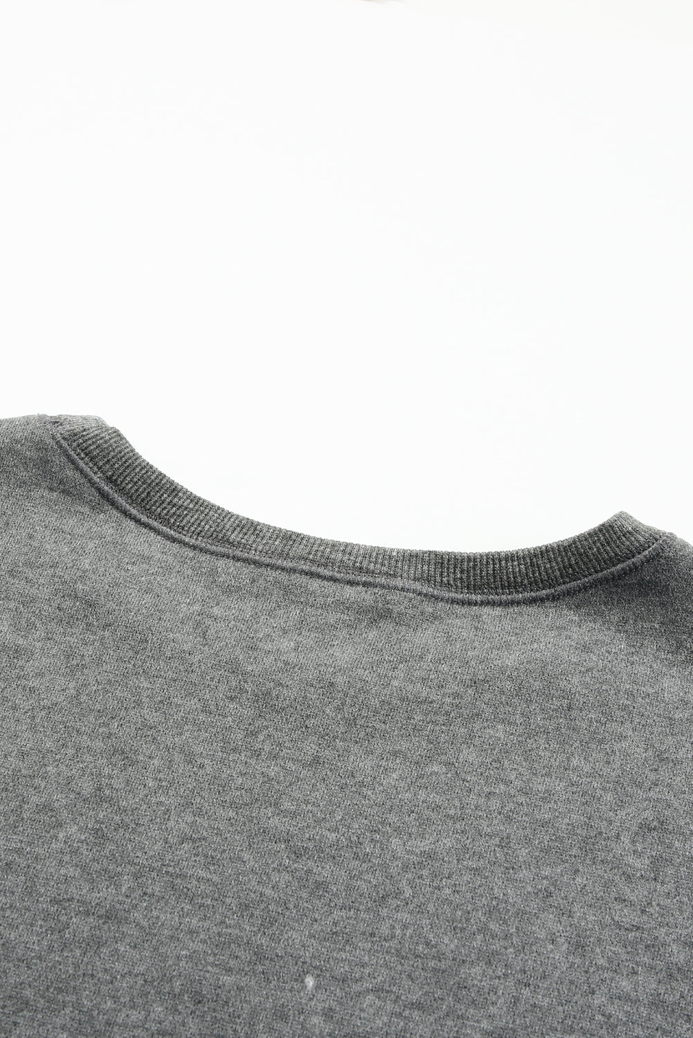 Sweat-shirt gris colorblock à manches longues