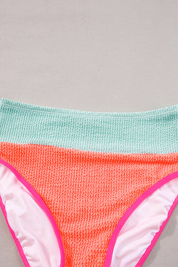 Sexy Bikini Set Alta cintura de color naranja Grapefruit