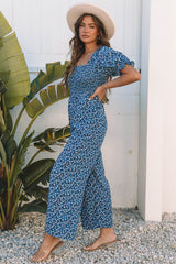 Combinaison bleue vintage bohème florale *-A WOMAN WE LOVE