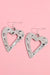 Boucles d'oreilles blanches en forme de cœur creux Valentine