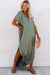 Robe t-shirt longue vert gazon *