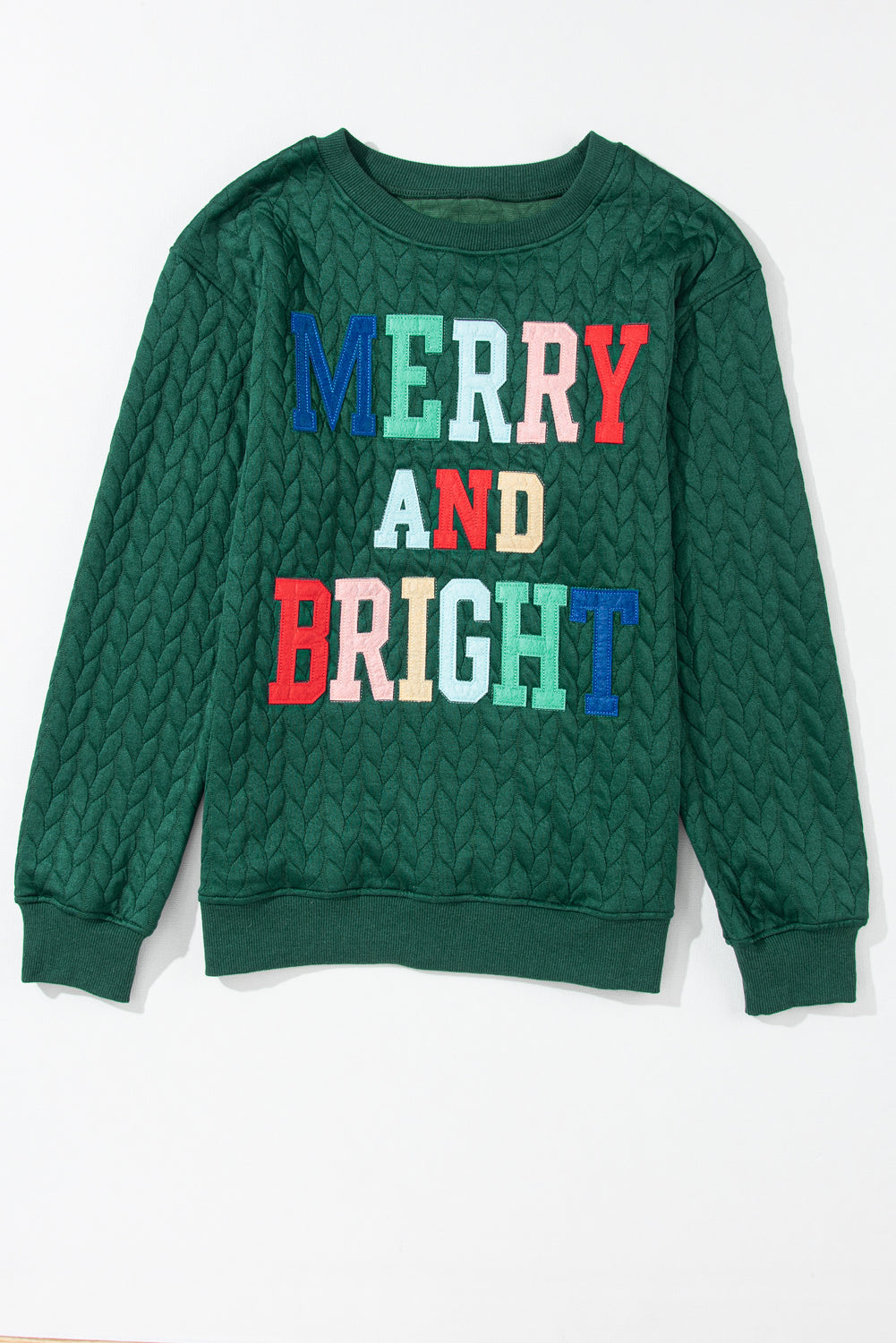 Green nerastro Merry e luminoso Felpa pullover per cavi per cavi