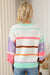 Multicolored striped drop shoulder sweater