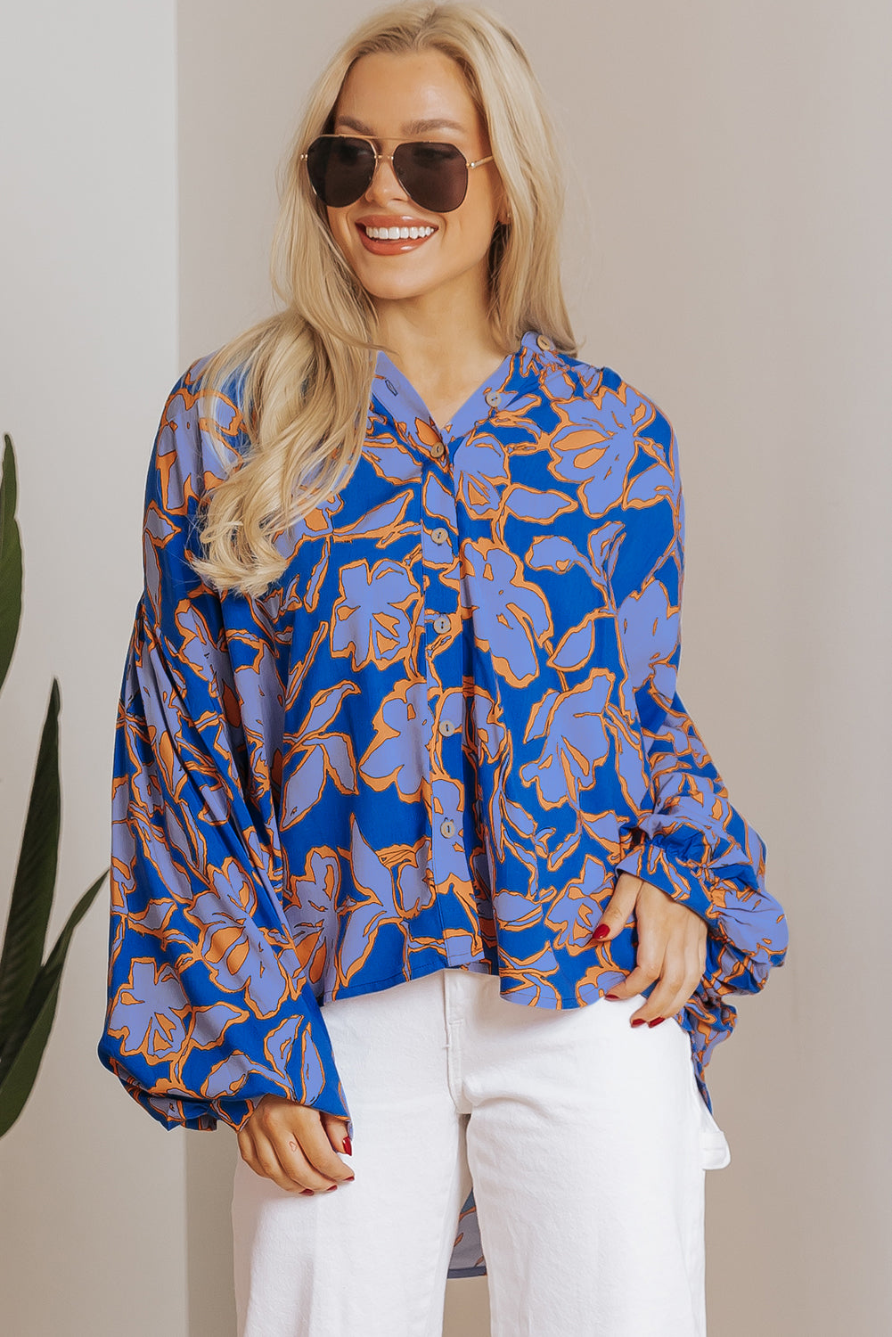 Chemise ample boutonnée à manches chauve-souris *-A WOMAN WE LOVE