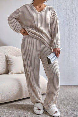 Large size sweater and pants set *