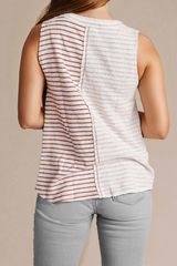 Ample tank top with brown stripes *