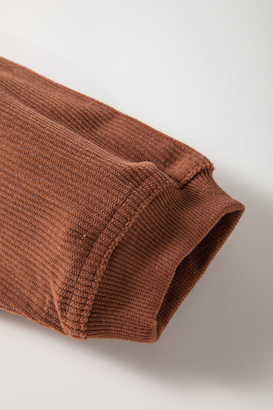 Brown corduroy oversized sweatshirt