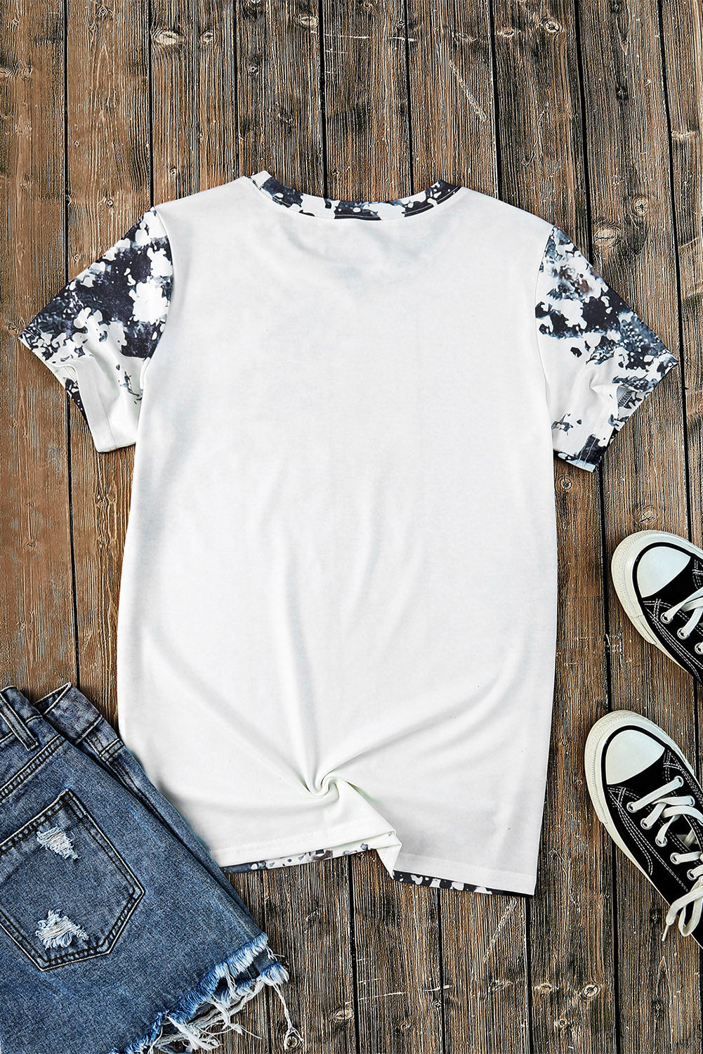 Western gray-fashioned whiten t-shirt