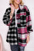 Ample black checkered jacket Color Block *