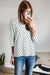 Casual top with chevron stripes and v * collar