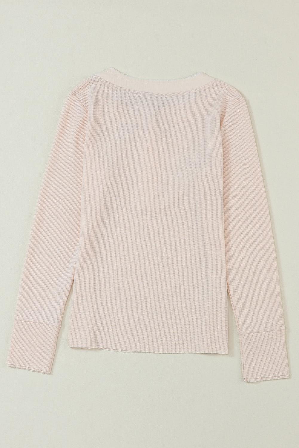 Haut Henley Texturated in Beige Waddow Knife