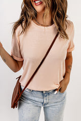 Pink united round neck t-shirt