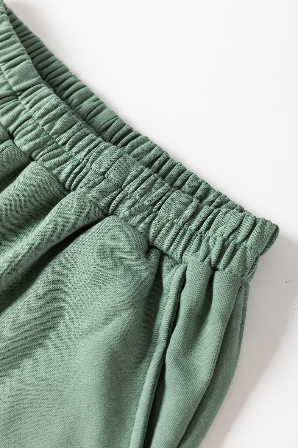 Pantalon cargo vert brume à taille élastique