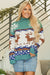 Canton Christmas Reindeer and Snowflake Pattern Colorful Turtleneck Sweater