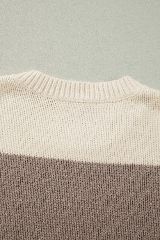 Ample sweater with Simply Taupe Color Blocks