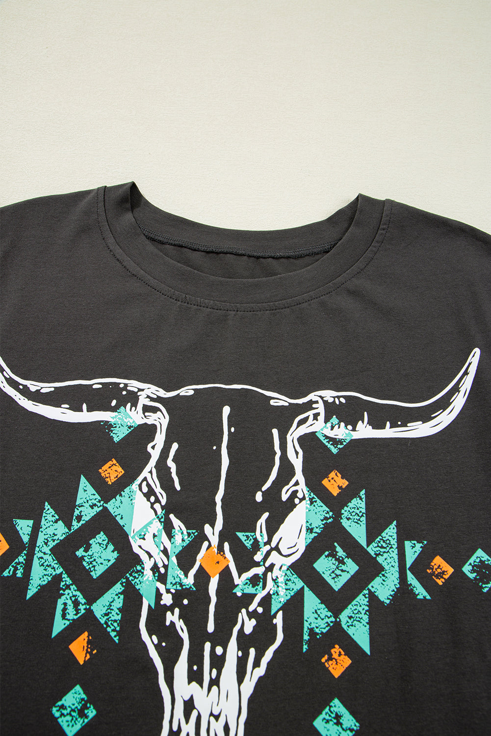 Vintage Gray Carbon Gray T-shirt with Taureau head *