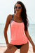 Pink printed double tank tank tank