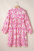 Mini-Robe Babydoll Ample cut with pink leopard print