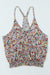 Multicolor Floral Wrapped V-Neck Tank Top