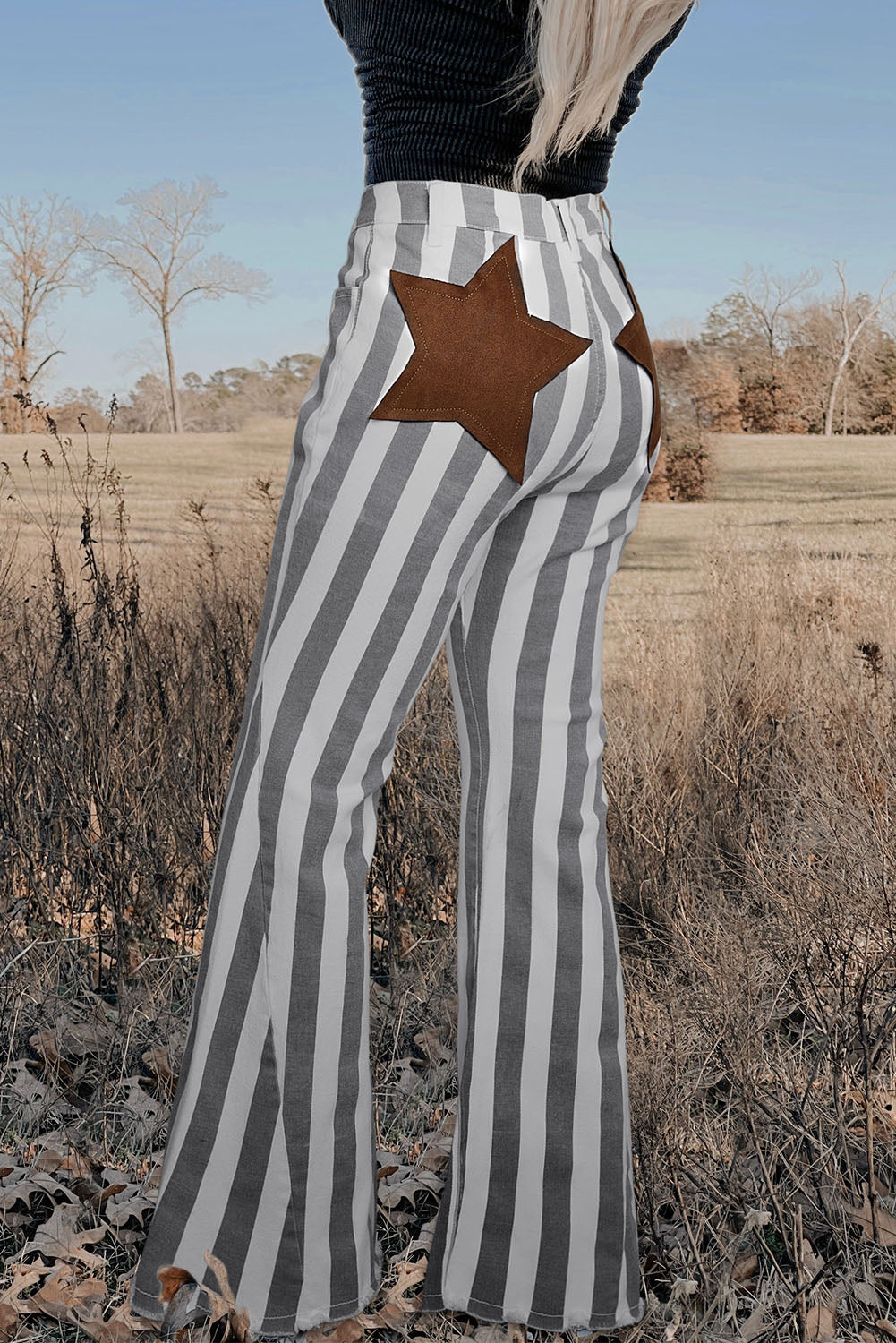 Stripe Star Strea abbellite Western Flare