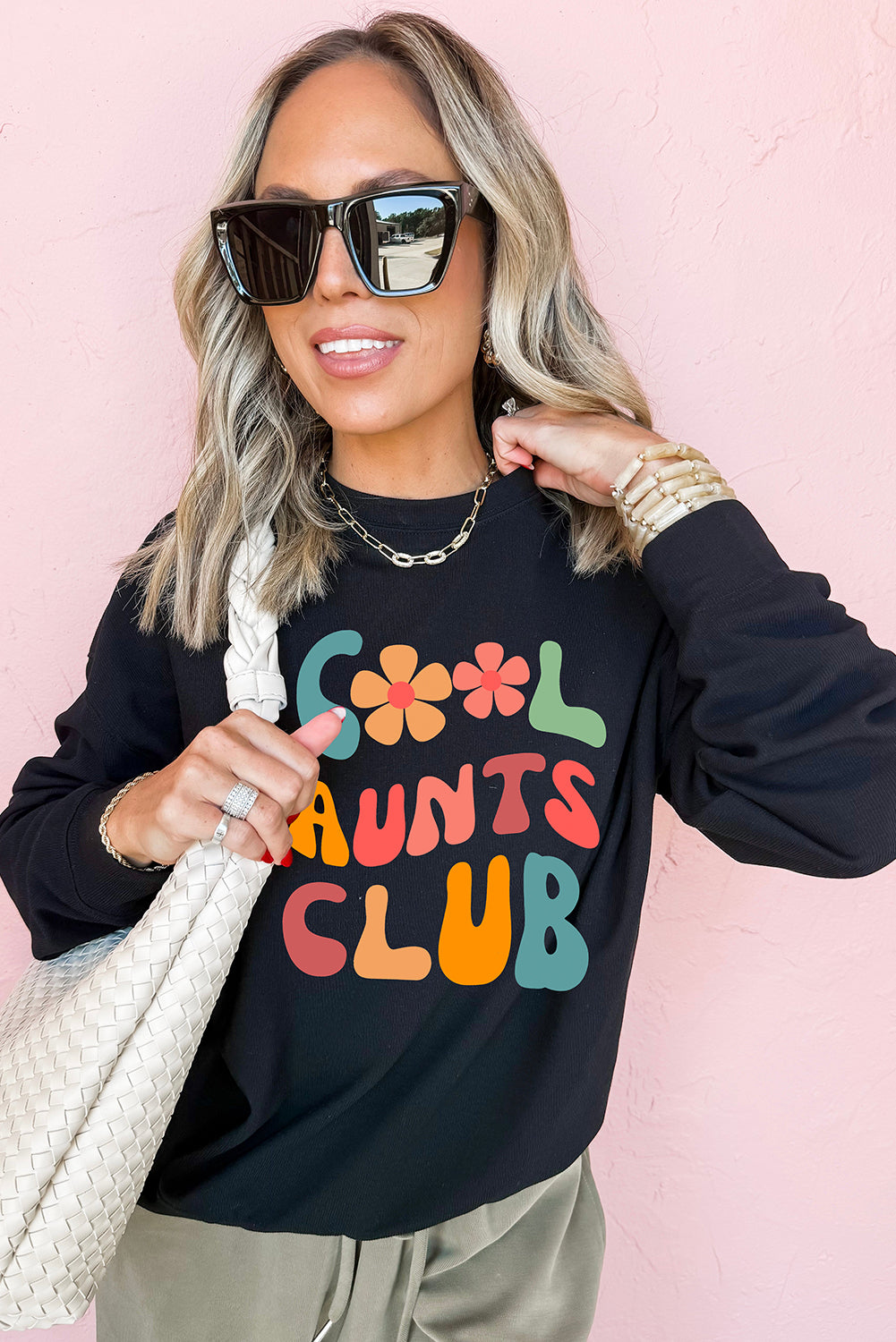 Black Floral Cool Tantes * sweatshirt