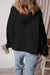 Black loose hoodie with kangaroo pockets and semi-ferms flash lined with fleece