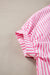 Oversize shirt with pink stripes *