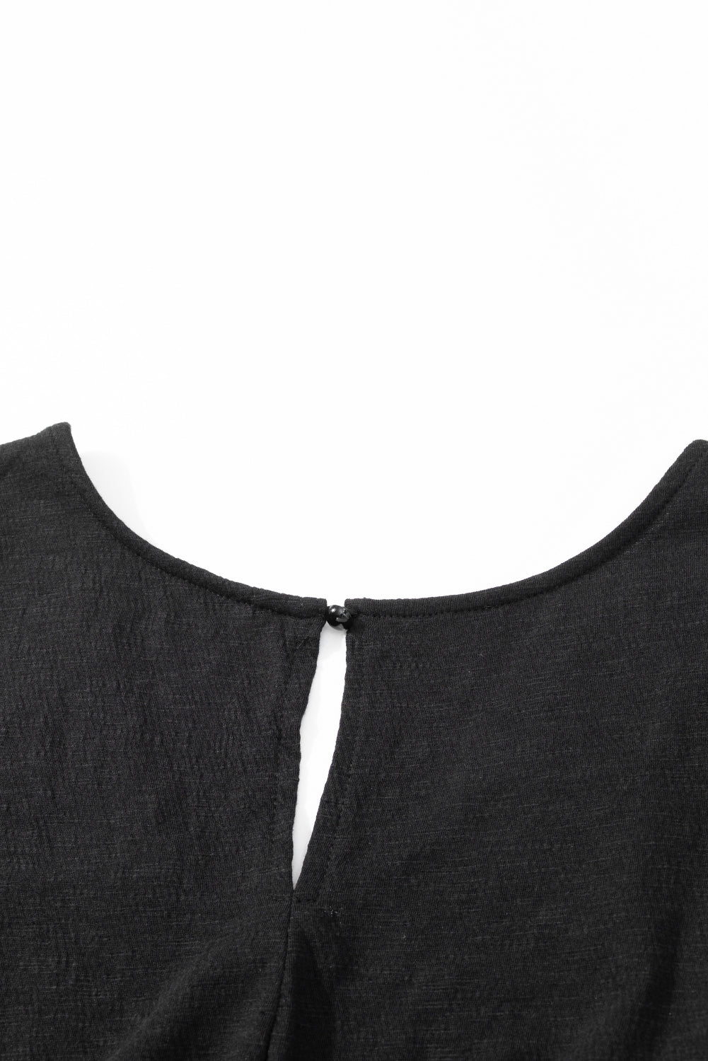 Black Plus Smocked High Waist Sleeveless V Neck tute