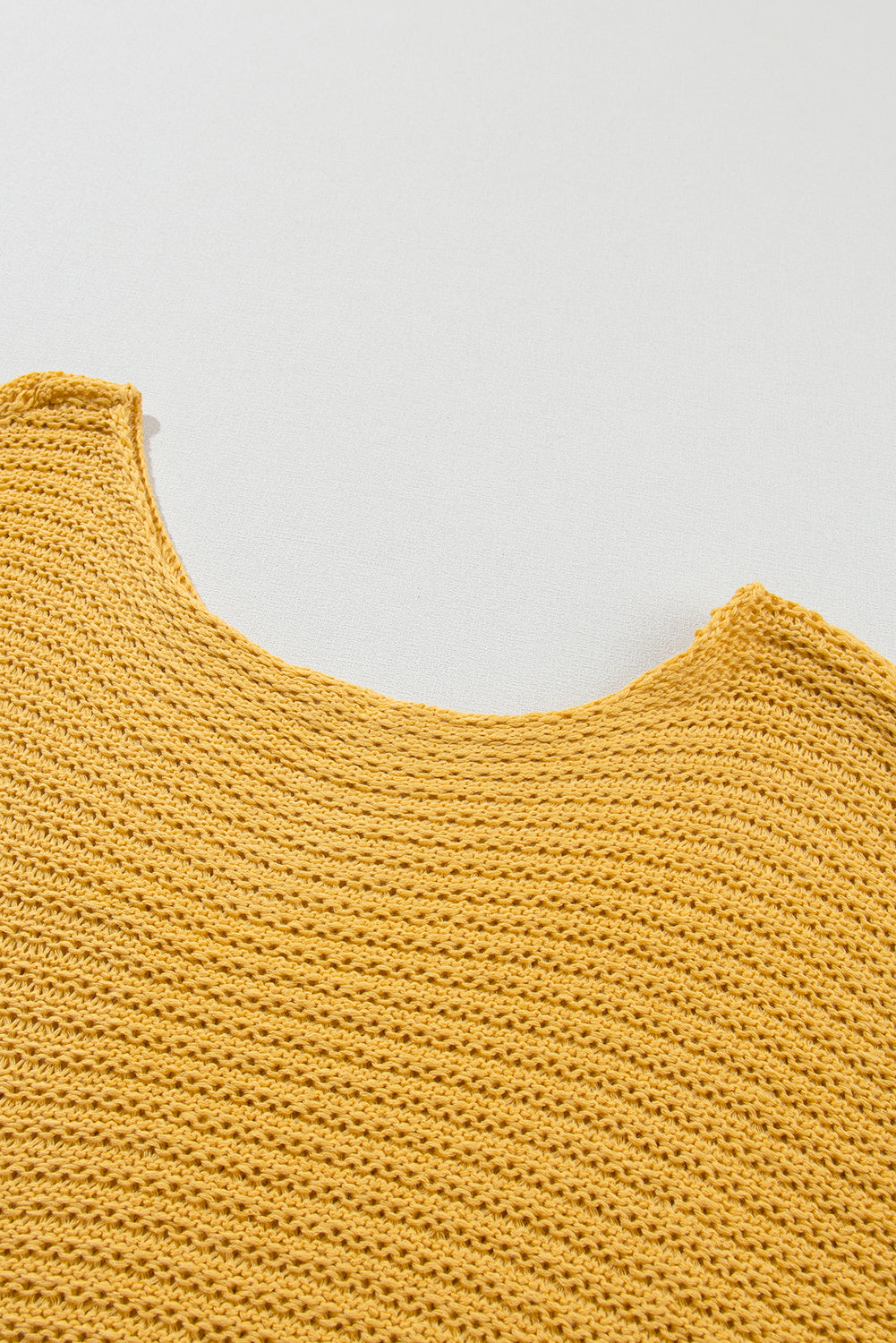 Pull à manches courtes Dolman en tricot ample uni Ginger