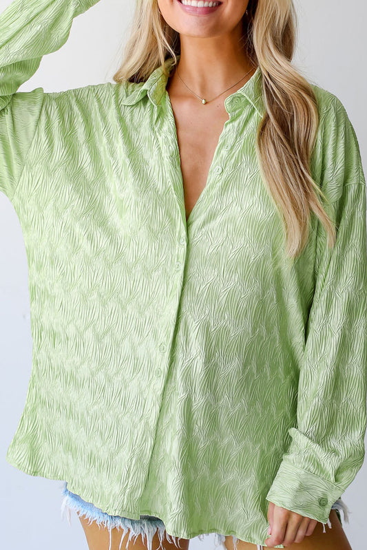 Laurel Green strukturierte Seite Split Casual Shirt